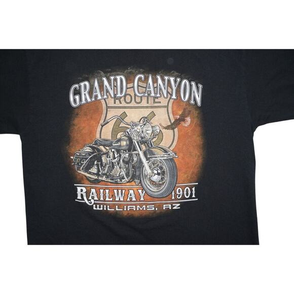 Vintage Grand Canyon Railway T-Shirt – Motorcycle Route 66 Graphic – Size L - Picture 2 of 4